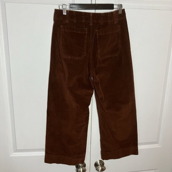Velvet Heart Alyx Toffee Pants Womens 28 Brown Corduroy Cropped Wide Leg - Picture 5 of 13